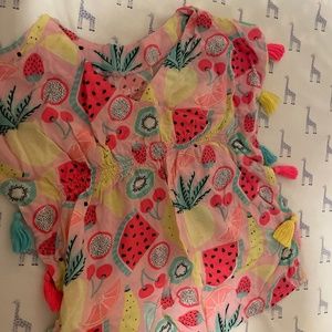 Tassels fruit coverup dress